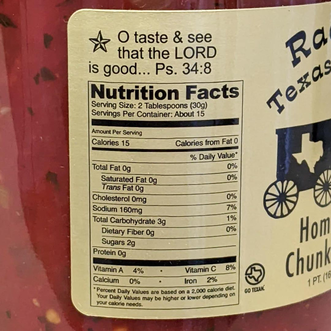 Homestyle Chunky Salsa (Hot)